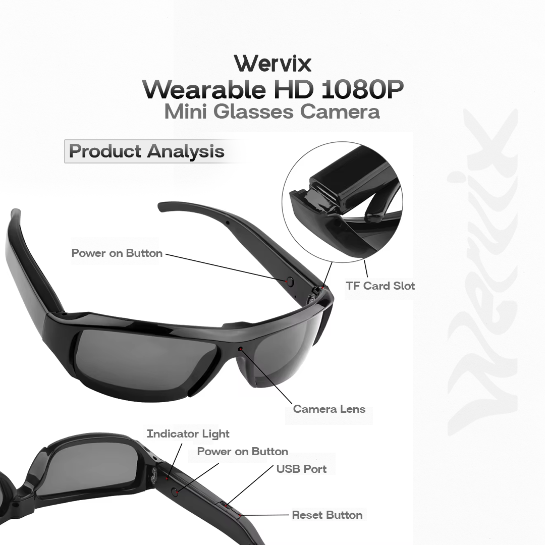 Wearable HD 1080P Mini Glasses Camera